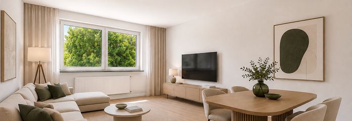 Wohnzimmer gestaged 