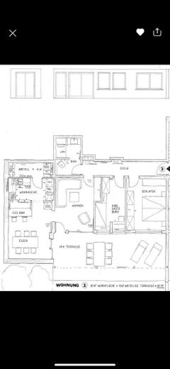 Schöne 3-Zimmer Wohnung mit Terasse und Garten – Grundriss