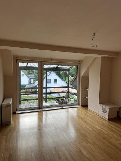 Reihenendhaus mit Blick auf den Dagowsee - nahe Großer Stechlinsee – Balkonzimmer mit Parkettboden