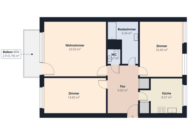 Lehe | Moderne 3-Zimmer-Wohnung mit Süd-Balkon und eigenem Stellplatz