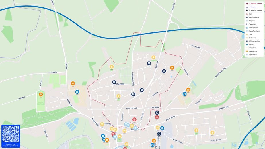 Gepflegtes Reihenendhaus mit 5 Zimmern, Terrasse &amp; Vollkeller - vermietet (NKM 1.019 EUR) – Lageplan