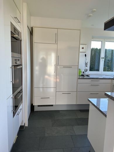 Modernes Einfamilienhaus mit freiem See- und Bergblick Nähe  Prien – Küche
