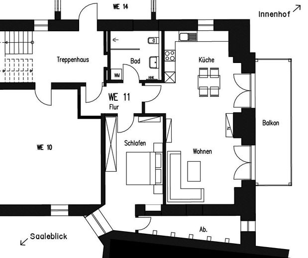 88 qm Mietwohnung mit großem Balkon – Foto 12