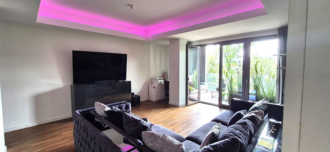 Un cadre de vie exclusif au bord de la Spree – Appartement meublé de 2 pièces (97m2) sur la presqu’île de Stralau – Wohnzimmer/Livingroom_1