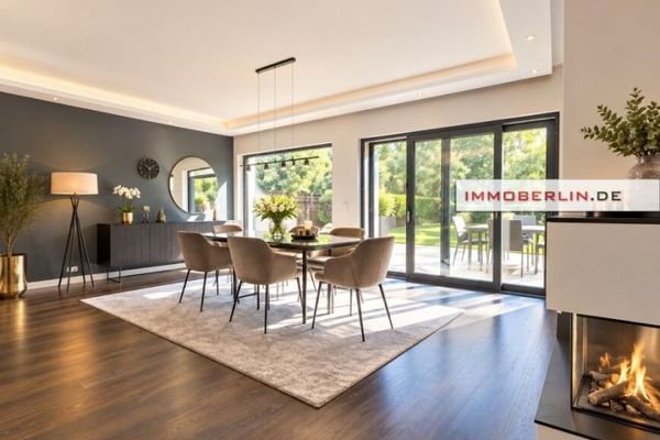 IMMOBERLIN.DE - Exquisites Einfamilienhaus im Bauhausstil mit Designambiente in herrlicher Naturlage
