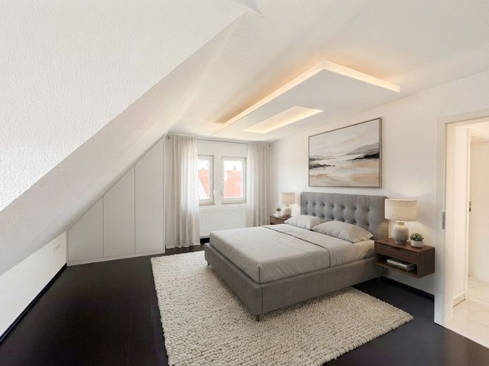 Helle und großzügige 3,5-Zimmer Maisonettewohnung mit EBK und Balkon! – Schlafen - virtuelles Homes