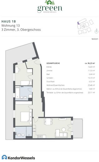 Grundriss 1B-03-01 WE13