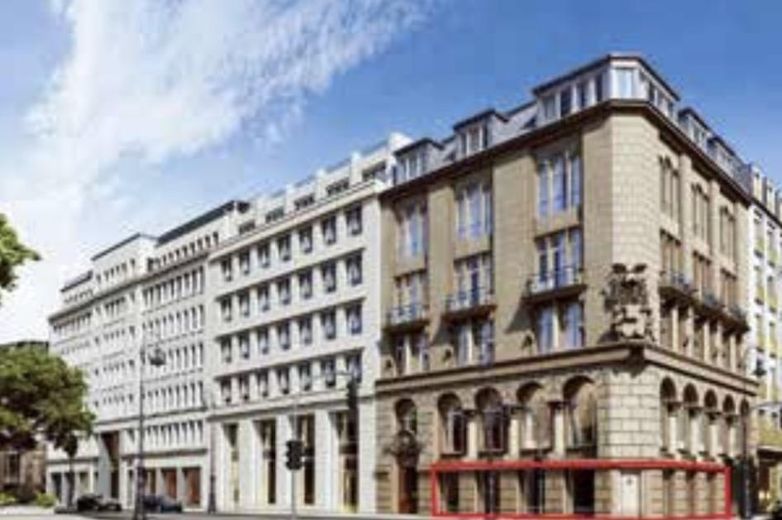 Corner retail space in a prime location – Berlin Mitte – Aussenansicht - Mietfläche rot