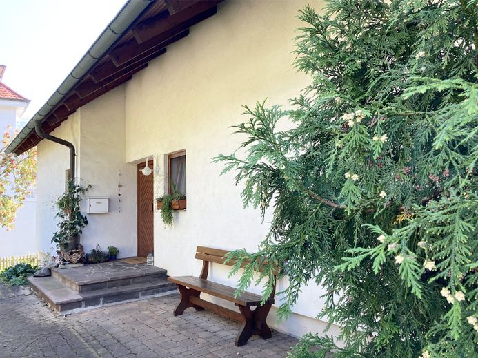 Lichtdurchflutetes Architektenhaus in innenstadtnaher & ruhiger Sackgassenlage mit großem Garten – Hauseingang