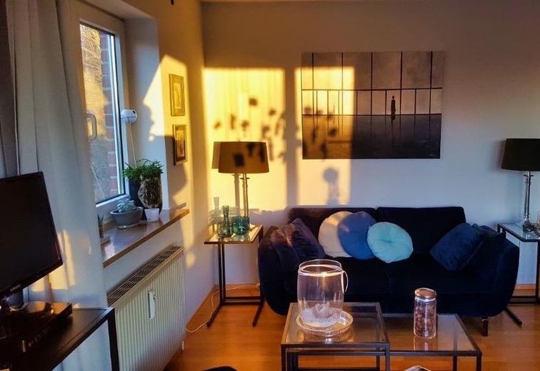 Abendsonne im Wohnzimmer