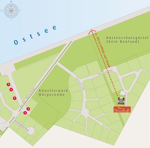 Gepflegte Ferienwohnung *nur 200m zum Strand* – Lage