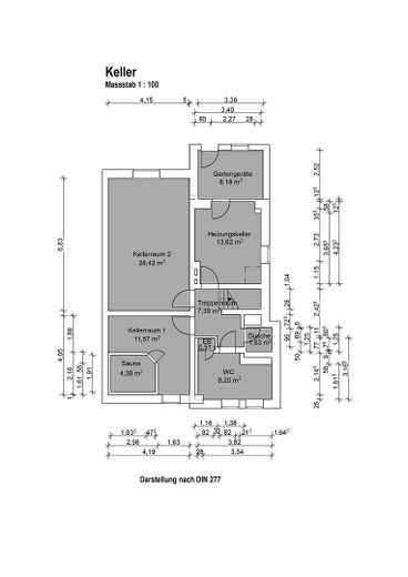Hochwertiges Einfamilienhaus, 228 Wohnfl., 3 Etg., 5 Schlz., Terrasse, 2 Balkone, 3 Bäder & Sauna – Kellergeschoss