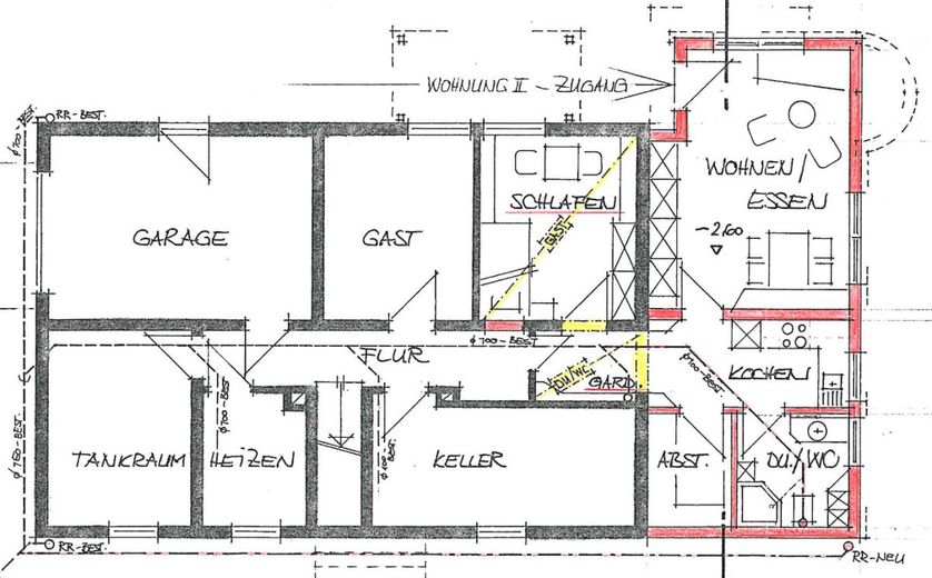 Naturnah: Besonderes 1-2 Familienhaus in Aussichtslage – Grundriss UG