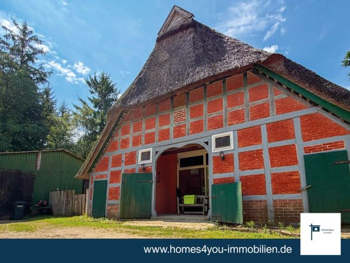 Historisches Reetdach-Fachwerkhaus mit großer Wohndiele und Nebengebäude – Foto 1