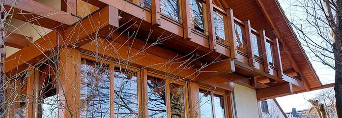 Einzigartiges Holzhaus im Grünen in Randlage und doch zentral