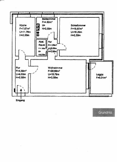 Grundriß der Wohnung