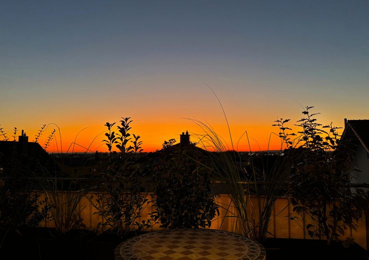 Dachterrasse Sonnenuntergang