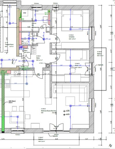Nowoczesne mieszkanie 3-pokojowe w nowym budownictwie – Grundriss