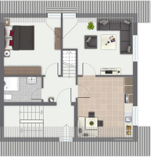 Braunfels’in sakin bir konumunda güzel 2 odalı daire – Grundriss