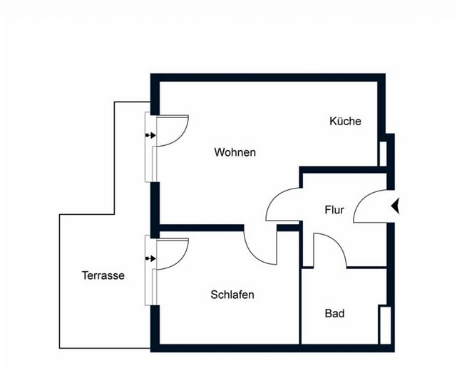 Ruhige möblierte 2-Zimmer-Gartenwohnung mit Terrasse in Frankfurt Nordend-West – फोटो 7