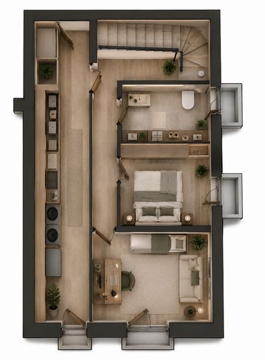 Modernes Wohnen auf 2 Ebenen – exklusive Maisonette mit Garten und Designküche – Foto 11