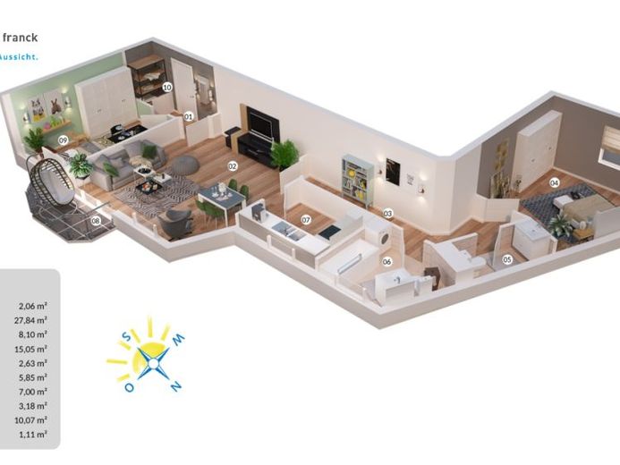 Schelfstadt am Pfaffenteich: 3-Zimmer-Wohnung mit Balkon, Fahrstuhl und Tiefgaragenstellplatz – फोटो 1