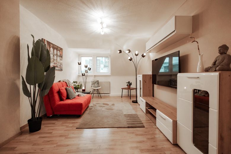 large living room 55' TV