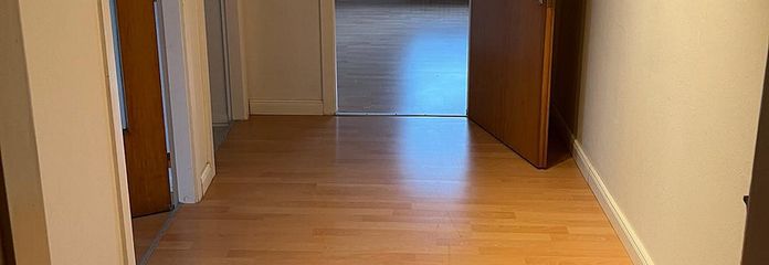 Attraktive 2-Zi Wohnung (1.OG) in ruhiger Lage mit großem Garten in Windbergen – Eingang, Flur