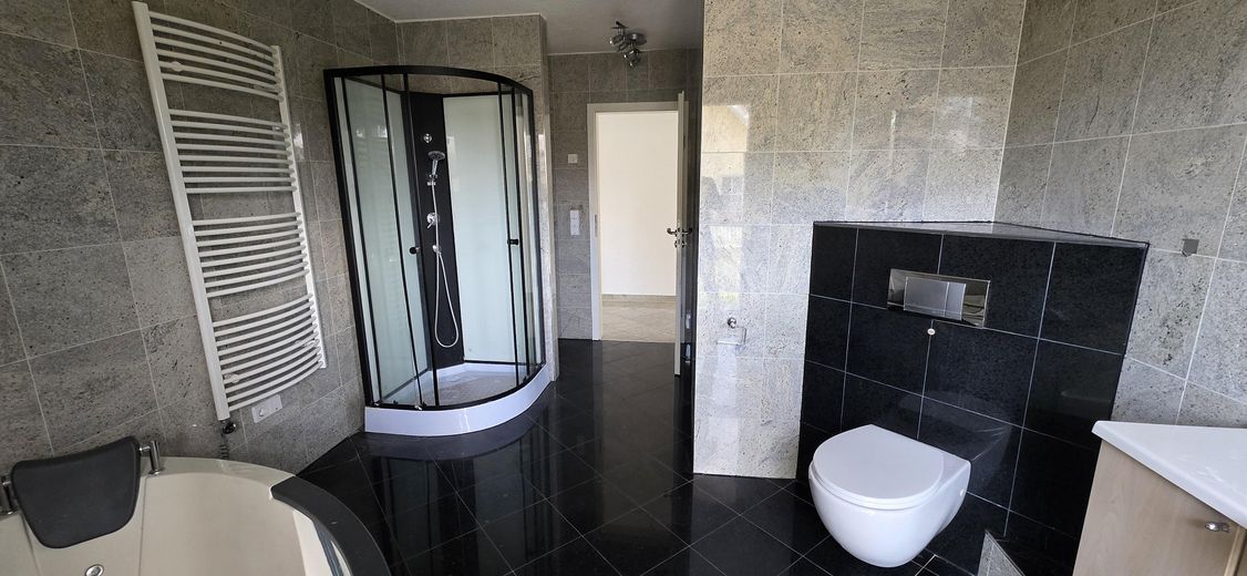 Casa residenziale e commerciale rappresentativa, non affittata, su terreno di 948 m² – Wohnung 1 OG Bad
