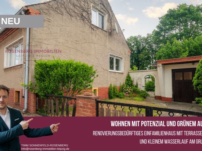 Eengezinswoning met uitbreidingspotentieel, 
terras, garage en natuurrijk perceel in Oranienbaum – Foto 1