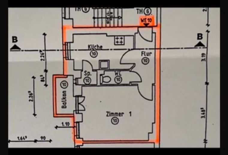 Tempelhof'ta eşyalı 1 odalı daire | Aralık 2026'dan itibaren | 6 ay – Grundriss