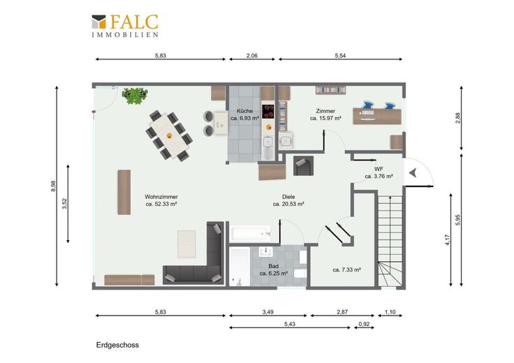 Aussergewöhnliches Architektenhaus sucht neuen Eigentümer – Erdgeschoss