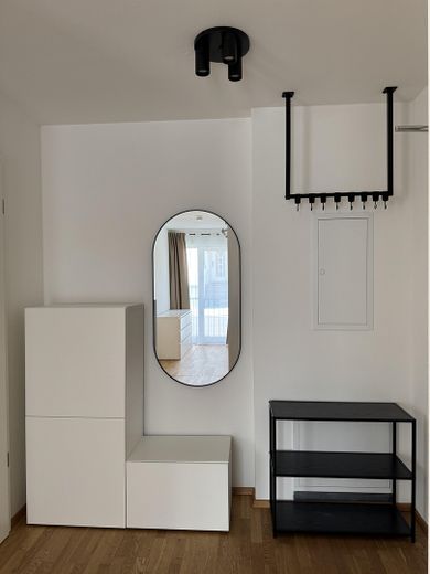 Moderne, vollmöblierte 1,5-Zimmer-Wohnung mit Stellplatz zu vermieten – ab sofort verfügbar – Diele