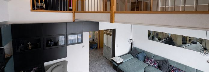 Maisonnette-dakappartement – Wohnzimmer