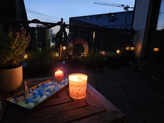 Abendstimmung Dachterasse