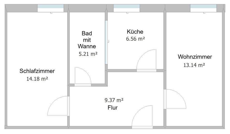 Charmante 2-Zimmer-Wohnung im Gutshaus – Naturidylle vor den Toren Stralsunds – Grundriss