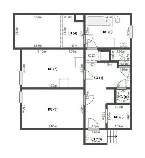 Saniertes Wohnhaus mit 5 Zimmer, Vollkeller, 2 Bäder, Garage, Nebengelass &amp; viel Land, im LK Rostock – KG