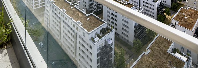 Dachterrasse mit Blick auf FFM
