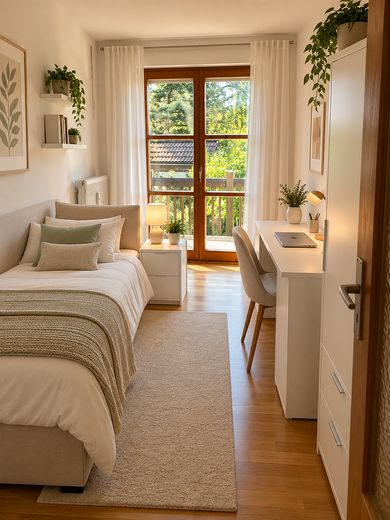 Atrakcyjne mieszkanie 3-pokojowe na sprzedaż w ekskluzywnej dzielnicy willowej Pullach (Großhesselohe)! – Schlafzimmer_Büro
