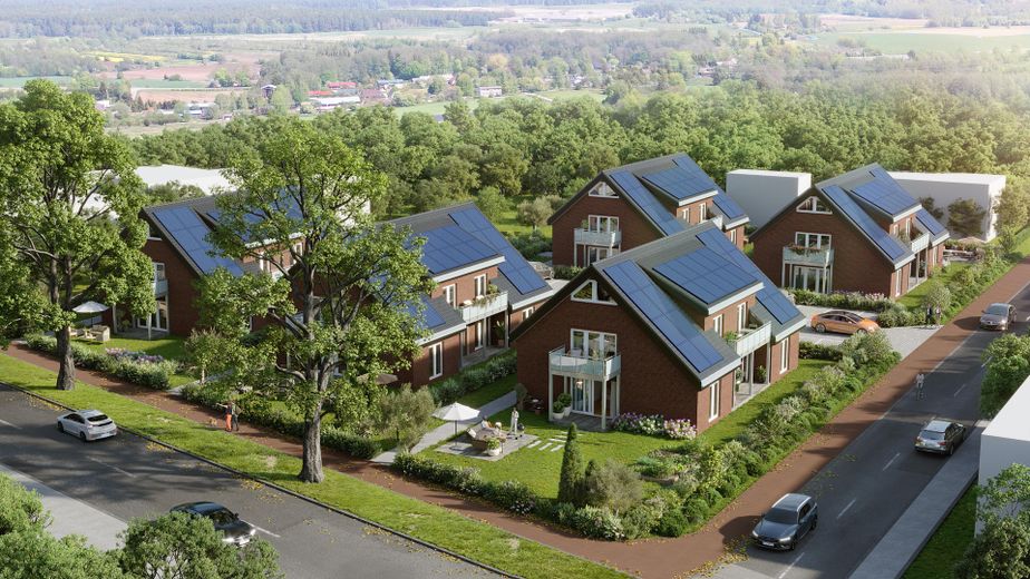 Fischerhude - Quelkhorn Barierefreie EG-Neubauwohnung in KfW 40 Ausführung, bezugsfertig – West - Ansicht