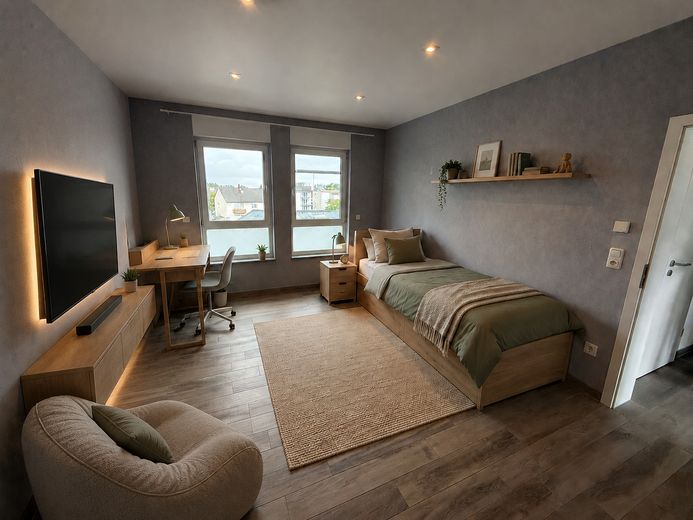 Provisionsfreies Traumhaftes Penthouse mit privater Dachterrasse und Fahrstuhl direkt in die Wohnung – Kinderzimmer mock-up