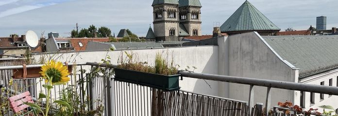 Luminoso apartamento en el ático con terraza en la azotea en pleno Kreuzberg – Terrasse