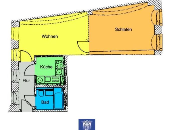 Perfekte Wohnung, Bad mit Wanne, separate Küche! – Foto 1