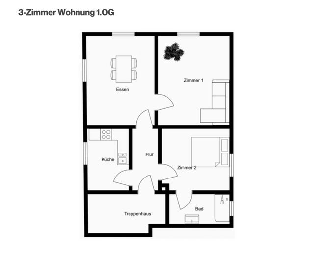 Grundriss - 3Z Wohnung
