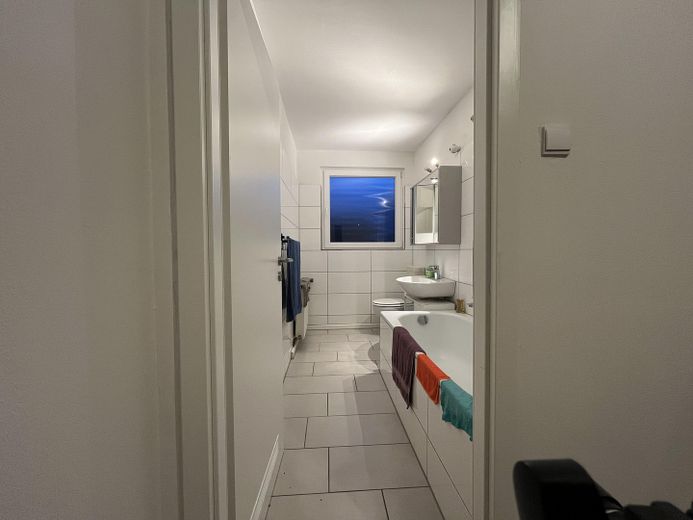 Blick in das Badezimmer