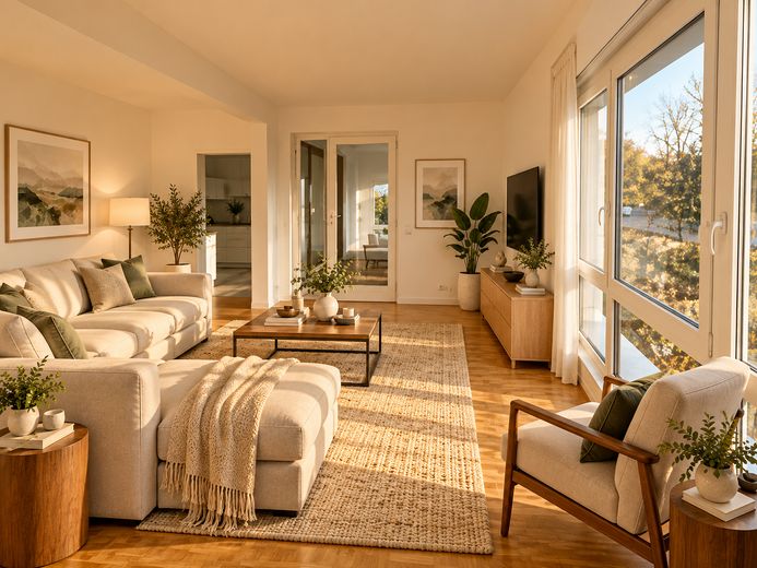 Energieeffizient Stadtwald 3,5 Zimmer mit Loggia, EBK und Tiefgarage – Staged