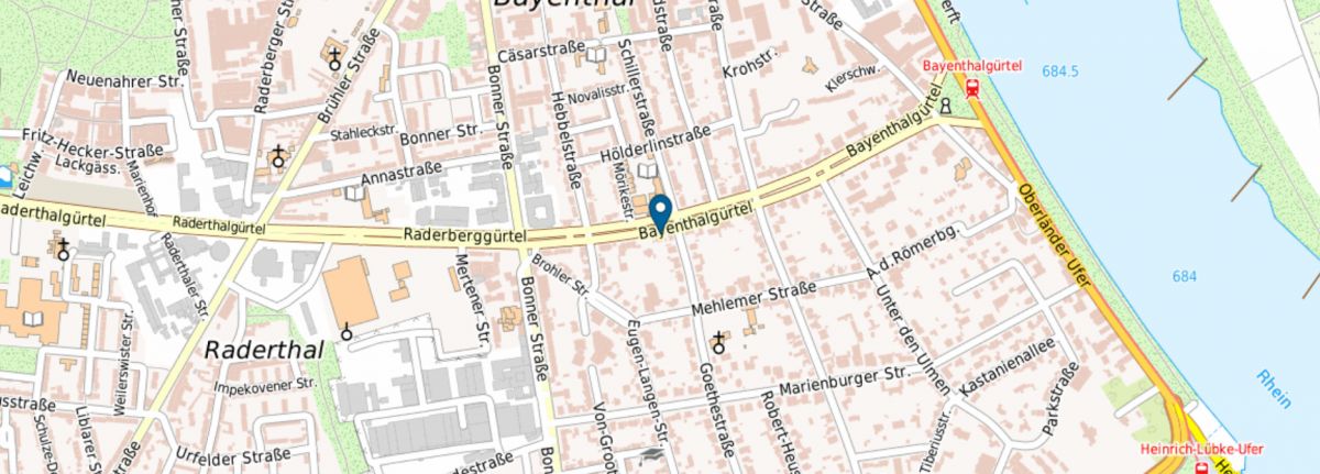 ein Domizil im Kölner Süden - anspruchsvolle Denkmal-Immobilie – Kartenansicht