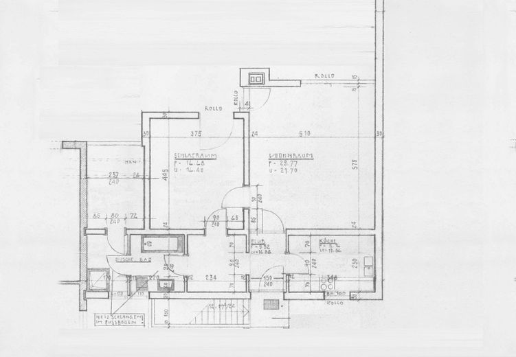 Grundriss mit Bemaßung