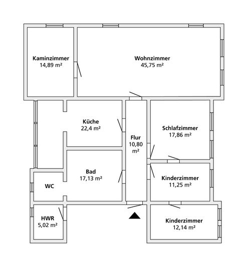 centrally located apartment in a listed historic villa – Grundriss 1. OG