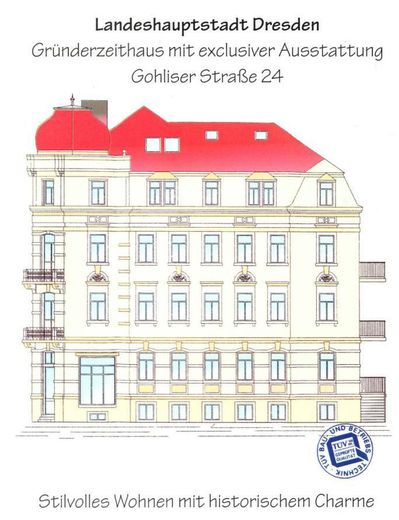 2-кімнатна квартира з кухнею та ванною, 54 м², Дрезден-Льобтау | Без комісії / 0% комісії агенту – Frontansicht